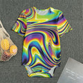 Psychedelic Gradient Print Men's Bodysuit