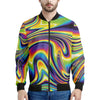 Psychedelic Gradient Print Men's Bomber Jacket