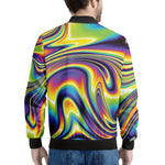 Psychedelic Gradient Print Men's Bomber Jacket