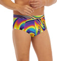 Psychedelic Gradient Print Men's Briefs