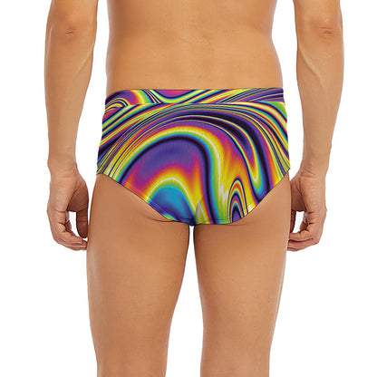 Psychedelic Gradient Print Men's Briefs