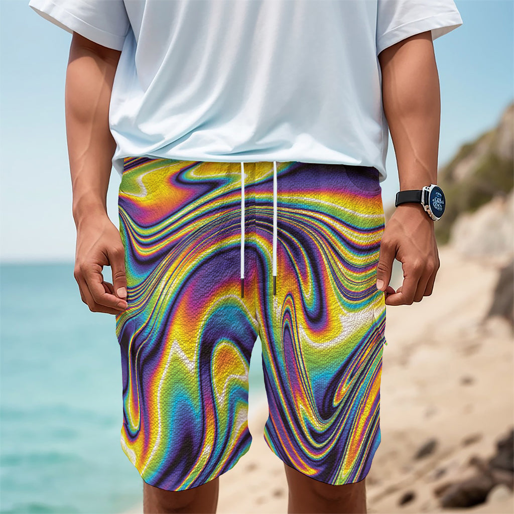 Psychedelic Gradient Print Men's Cargo Shorts