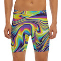 Psychedelic Gradient Print Men's Long Boxer Briefs