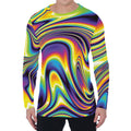 Psychedelic Gradient Print Men's Long Sleeve T-Shirt