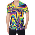 Psychedelic Gradient Print Men's Shirt