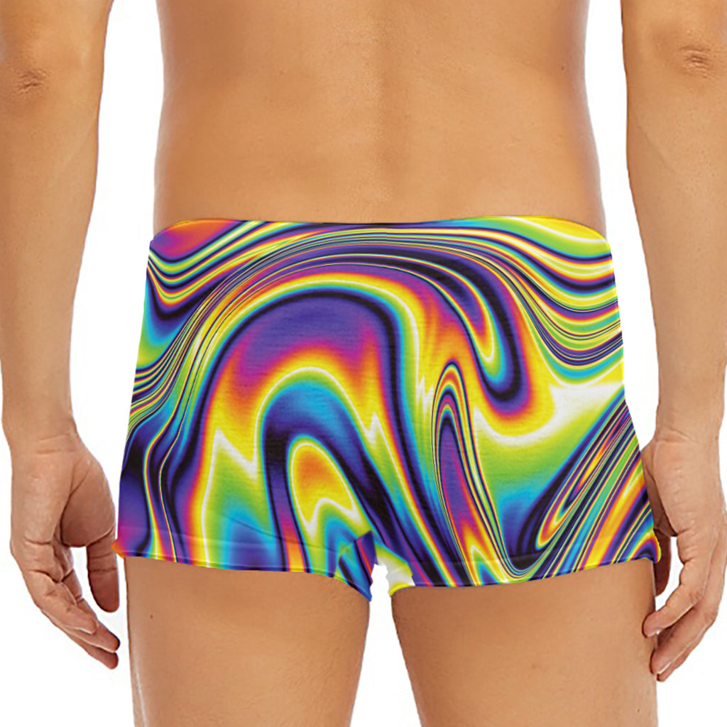Psychedelic Gradient Print Men's Short Boxer Briefs