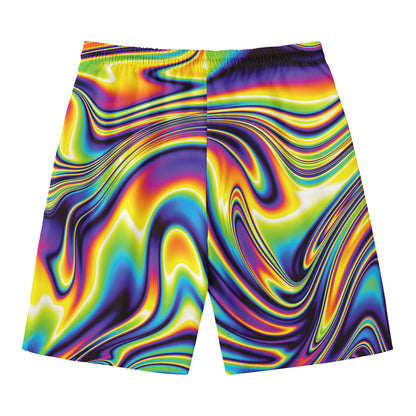 Psychedelic Gradient Print Men's Swim Trunks