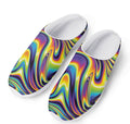 Psychedelic Gradient Print Mesh Casual Shoes