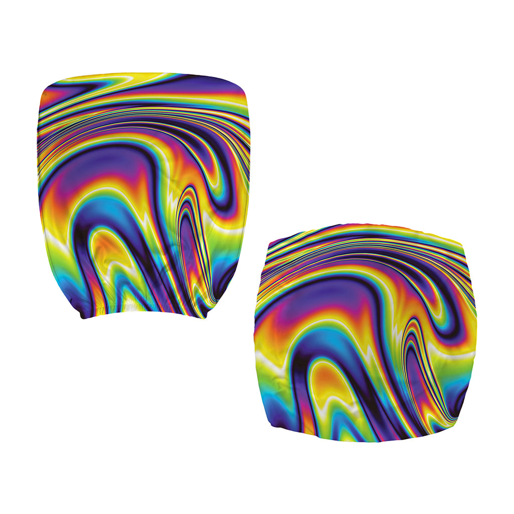 Psychedelic Gradient Print Office Chair Cover