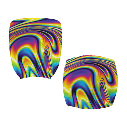 Psychedelic Gradient Print Office Chair Cover