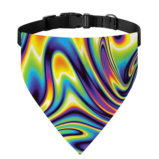Psychedelic Gradient Print Over The Collar Dog Bandana