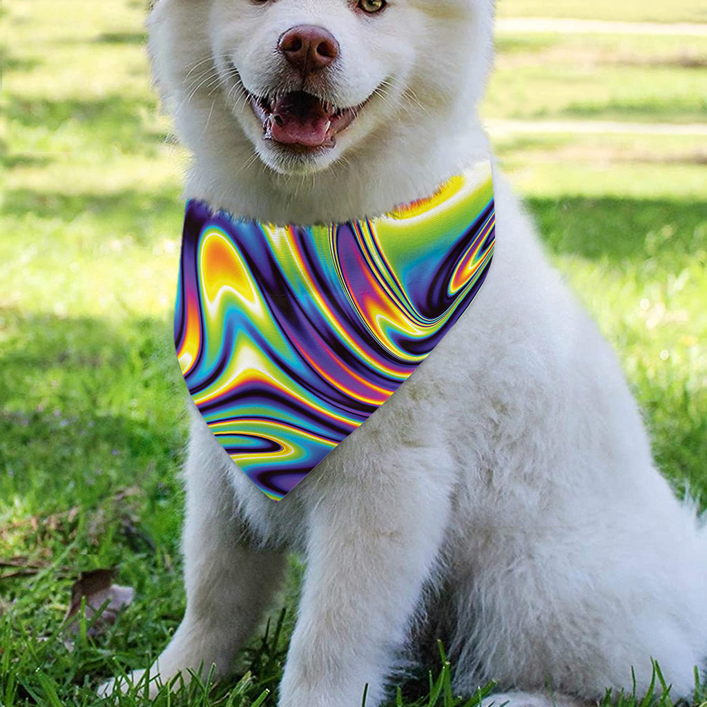 Psychedelic Gradient Print Over The Collar Dog Bandana