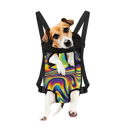 Psychedelic Gradient Print Pet Carrier Backpack