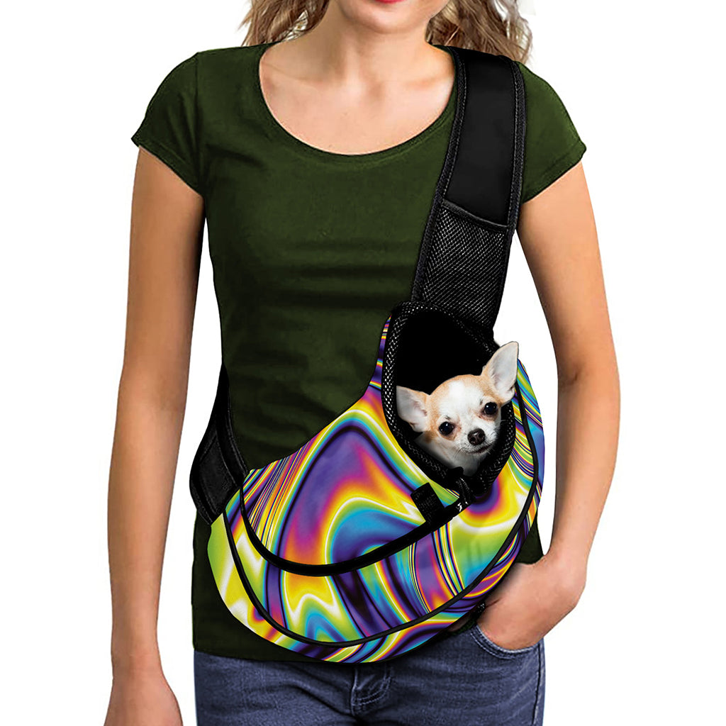 Psychedelic Gradient Print Pet Sling Carrier