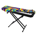 Psychedelic Gradient Print Piano Keyboard Cover