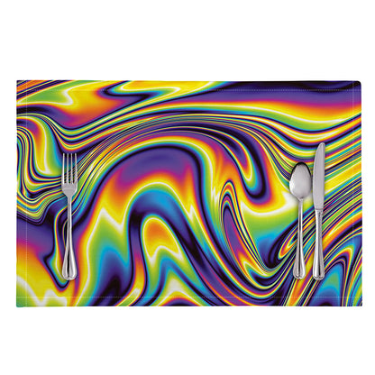 Psychedelic Gradient Print Placemat