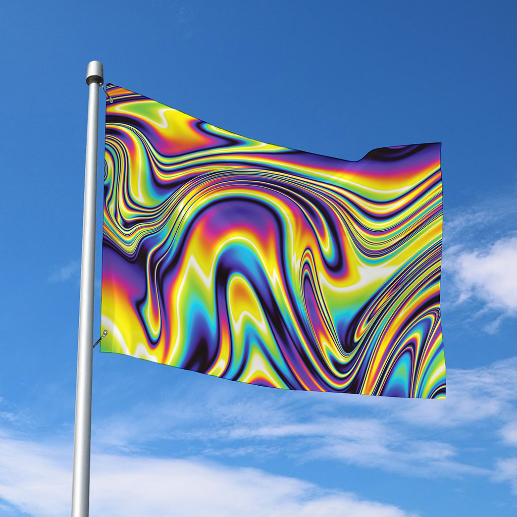 Psychedelic Gradient Print Polyester Flag