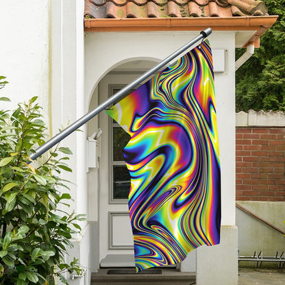 Psychedelic Gradient Print Polyester Flag