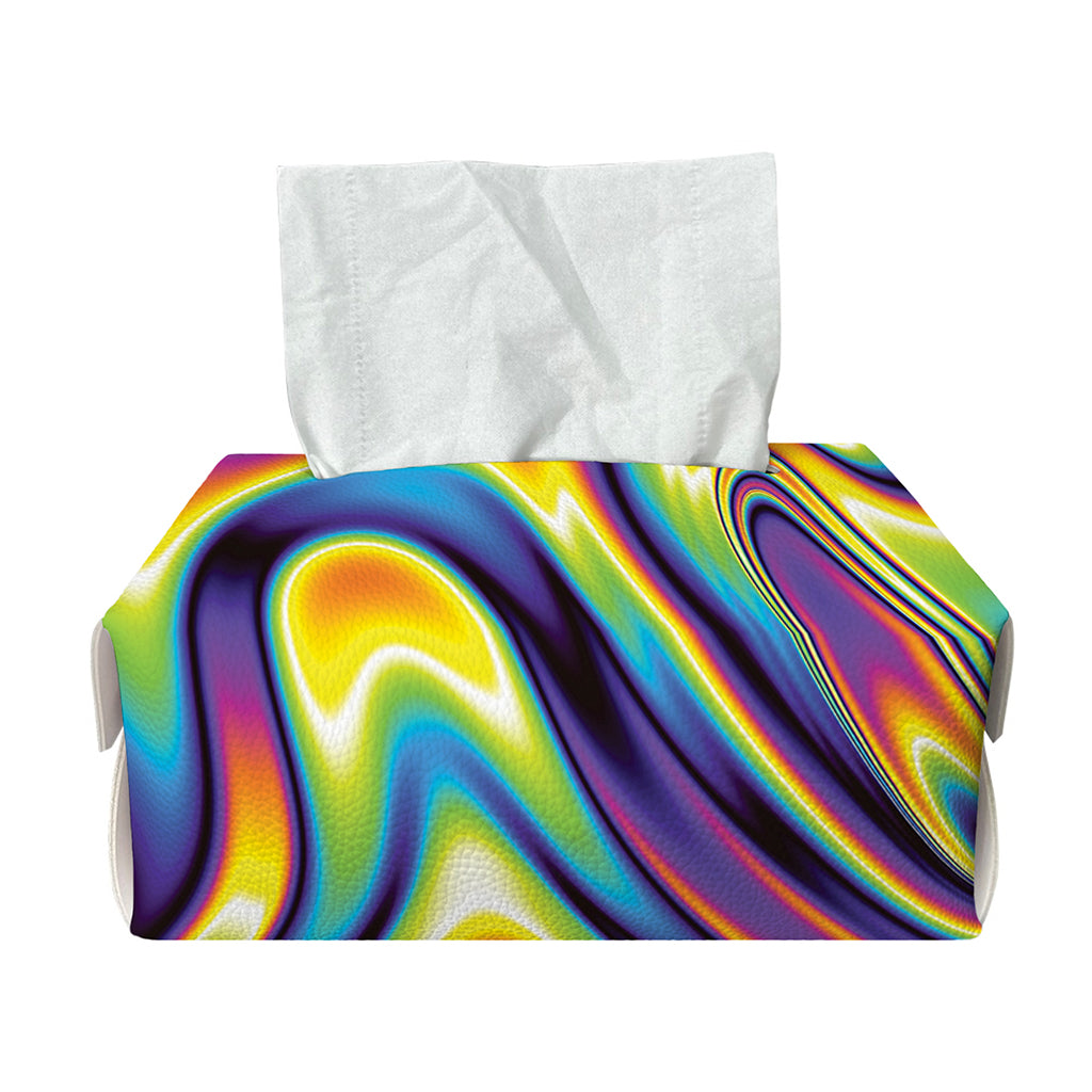 Psychedelic Gradient Print Rectangle Tissue Box Cover