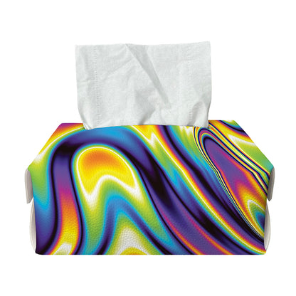 Psychedelic Gradient Print Rectangle Tissue Box Cover