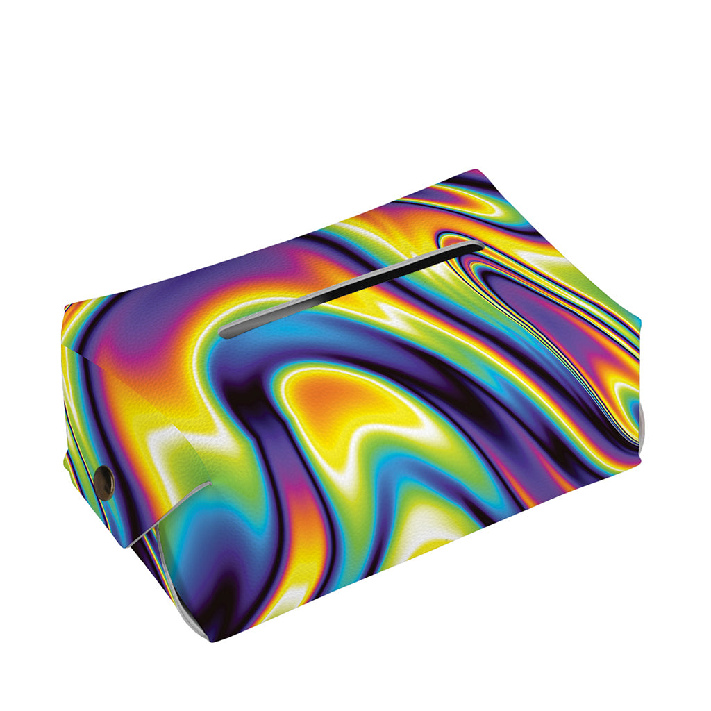 Psychedelic Gradient Print Rectangle Tissue Box Cover