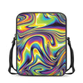 Psychedelic Gradient Print Rectangular Crossbody Bag