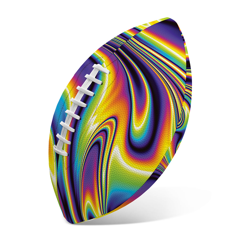 Psychedelic Gradient Print Rugby Ball