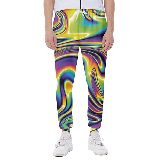 Psychedelic Gradient Print Scuba Joggers