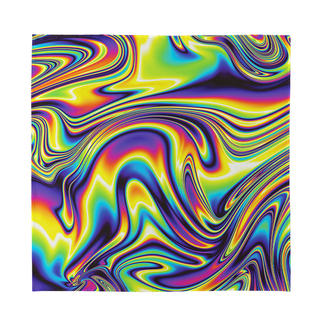 Psychedelic Gradient Print Silk Bandana
