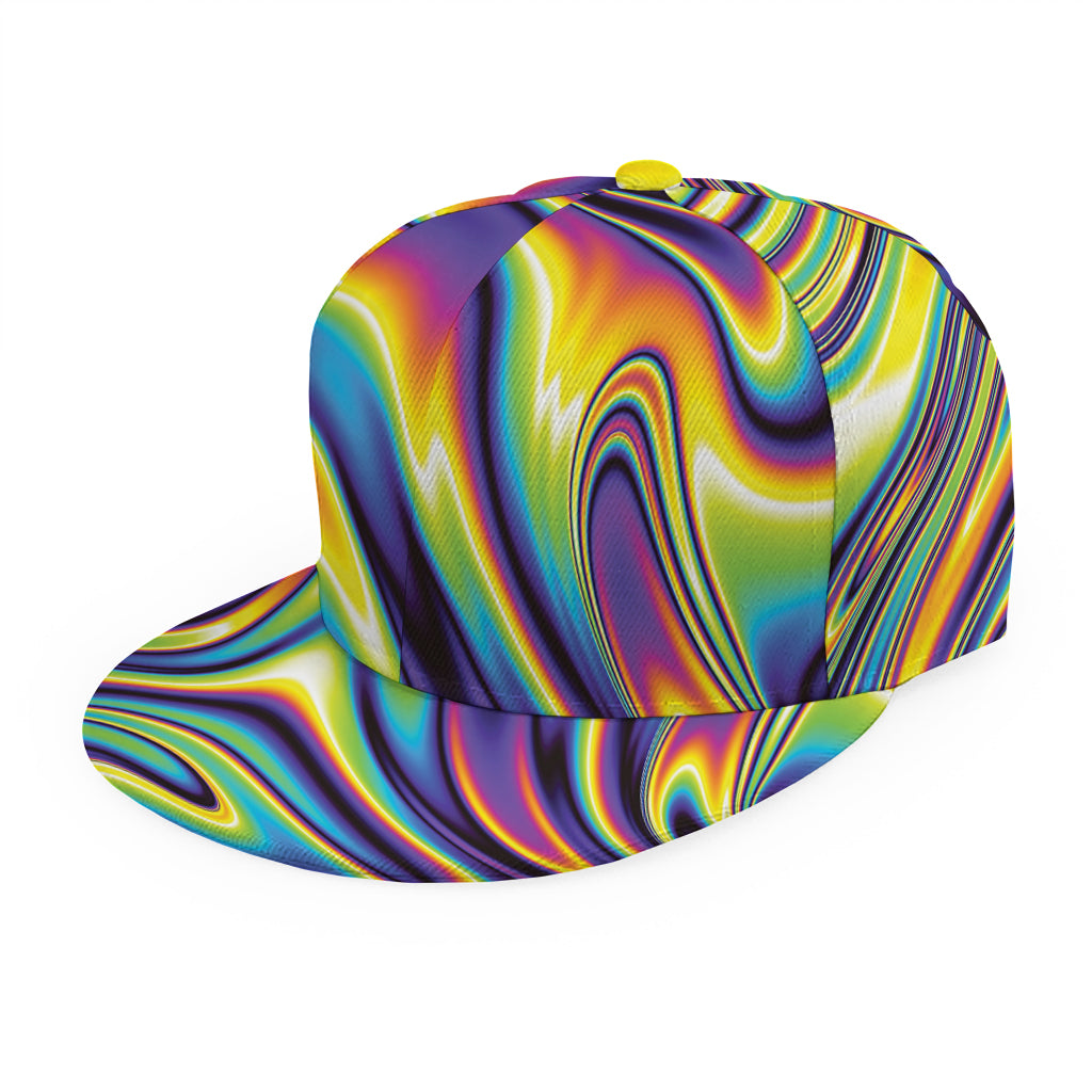 Psychedelic Gradient Print Snapback Cap