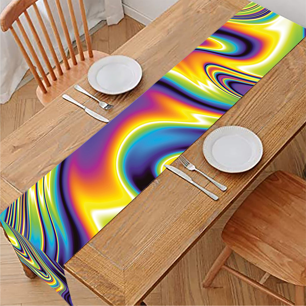 Psychedelic Gradient Print Table Runner