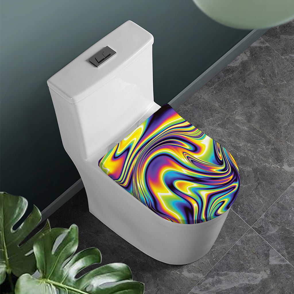 Psychedelic Gradient Print Toilet Lid Cover