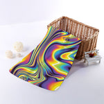Psychedelic Gradient Print Towel