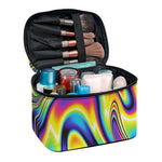 Psychedelic Gradient Print Travel Makeup Bag