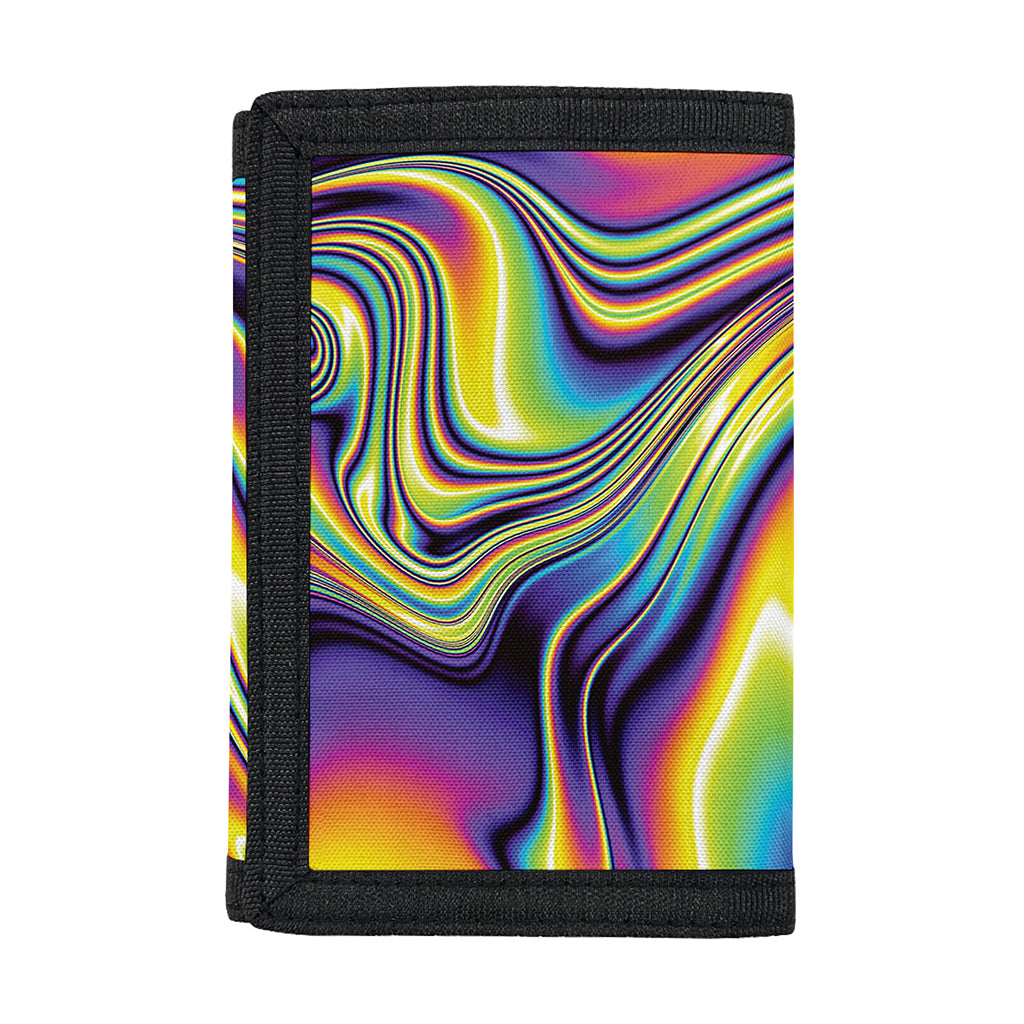 Psychedelic Gradient Print Trifold Wallet