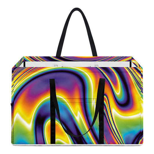 Psychedelic Gradient Print Utility Tote Bag