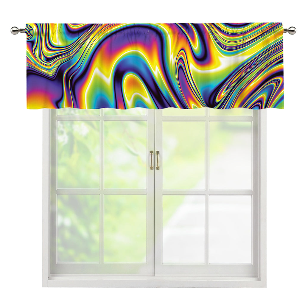 Psychedelic Gradient Print Window Valance