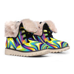 Psychedelic Gradient Print Winter Boots