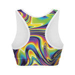 Psychedelic Gradient Print Women's Sports Bra