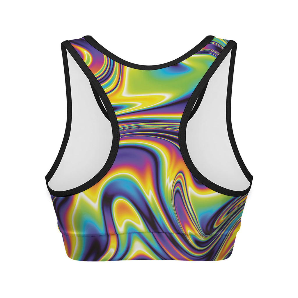 Psychedelic Gradient Print Women's Sports Bra