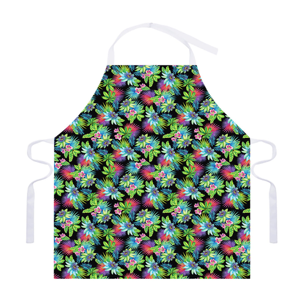 Psychedelic Hawaiian Flower Print Adjustable Apron