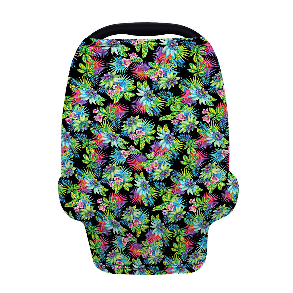 Psychedelic Hawaiian Flower Print Baby Seat Cover