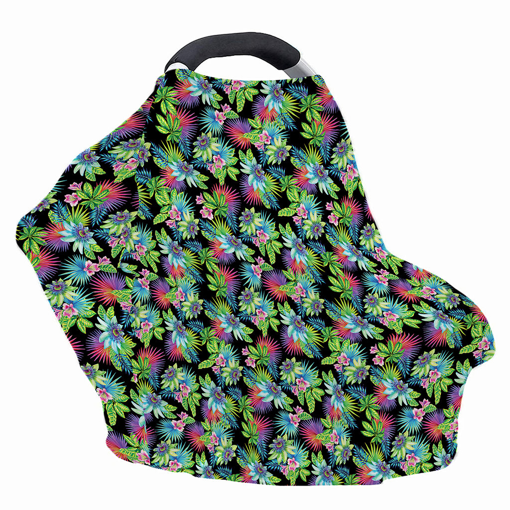Psychedelic Hawaiian Flower Print Baby Seat Cover