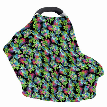 Psychedelic Hawaiian Flower Print Baby Seat Cover