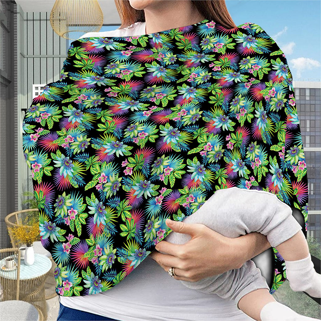 Psychedelic Hawaiian Flower Print Baby Seat Cover