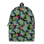 Psychedelic Hawaiian Flower Print Backpack