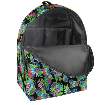 Psychedelic Hawaiian Flower Print Backpack