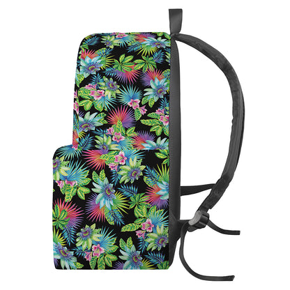 Psychedelic Hawaiian Flower Print Backpack
