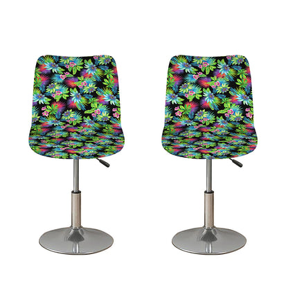 Psychedelic Hawaiian Flower Print Bar Stool Covers