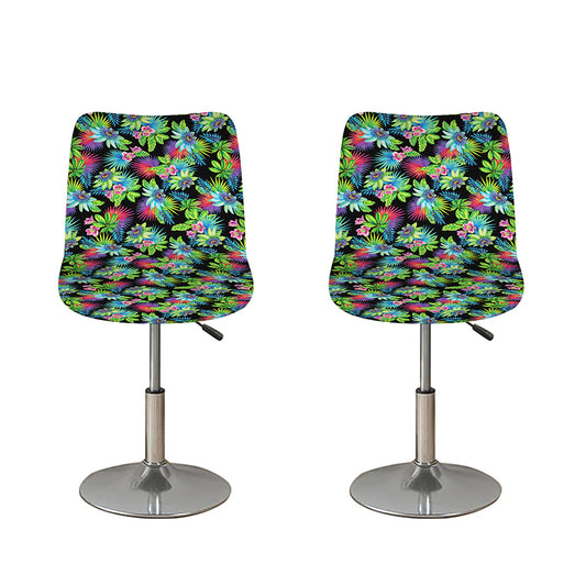 Psychedelic Hawaiian Flower Print Bar Stool Covers